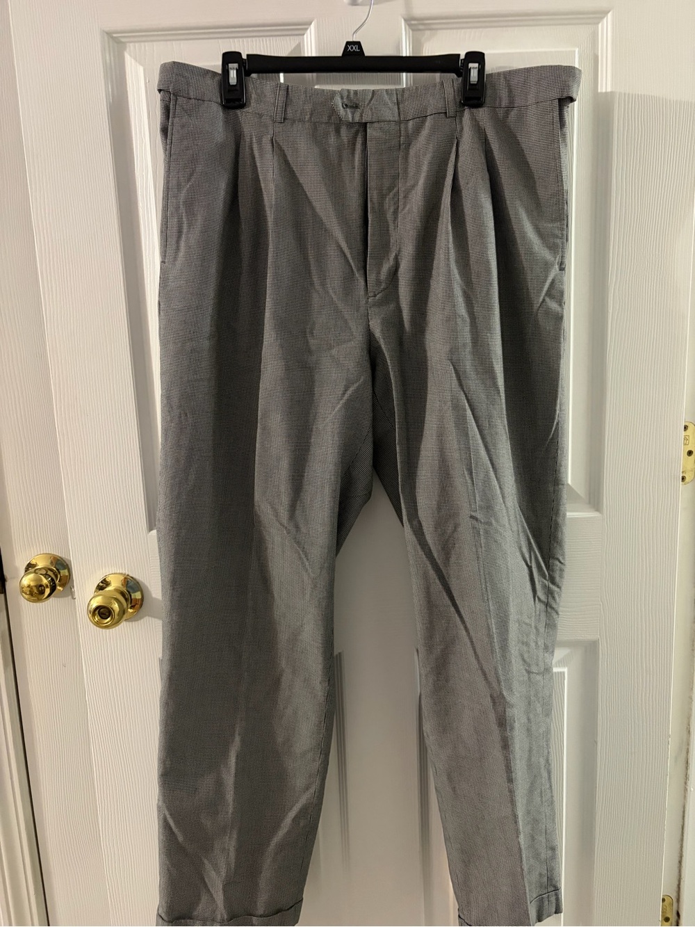 Men's Grey Pleated Dress Pants